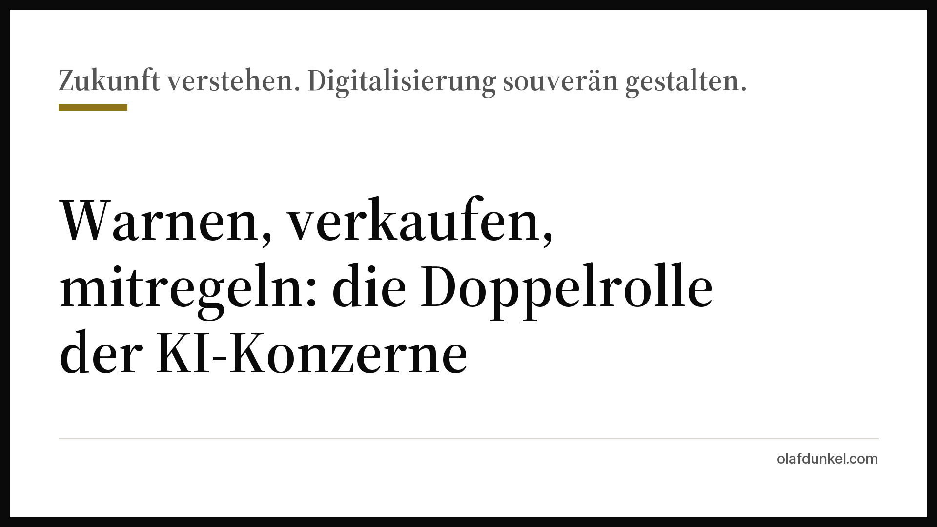 Grafikkarte: Warnen, verkaufen, mitregeln: die Doppelrolle der KI-Konzerne