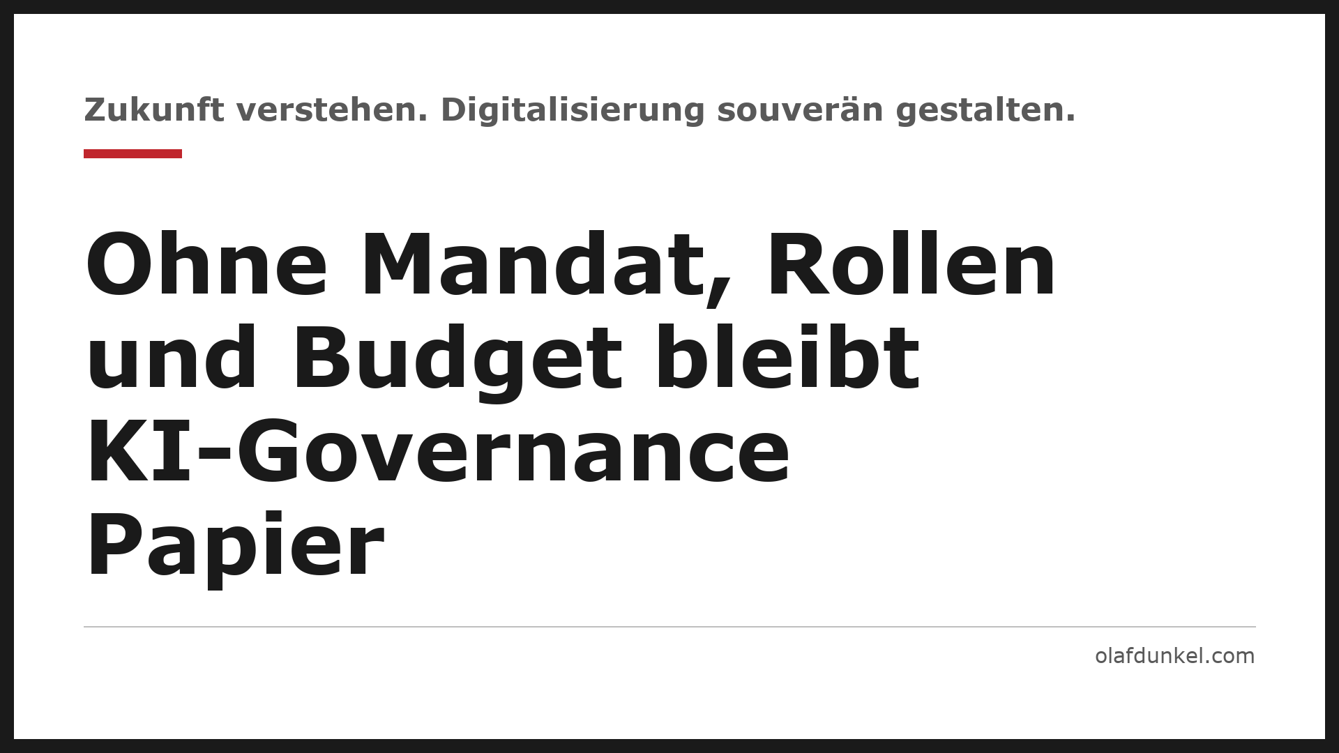 Grafikkarte: Ohne Mandat, Rollen und Budget bleibt KI-Governance Papier