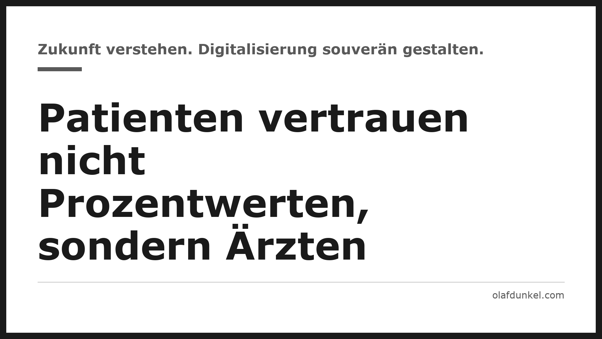 Grafikkarte: Patienten vertrauen nicht Prozentwerten, sondern Ärzten