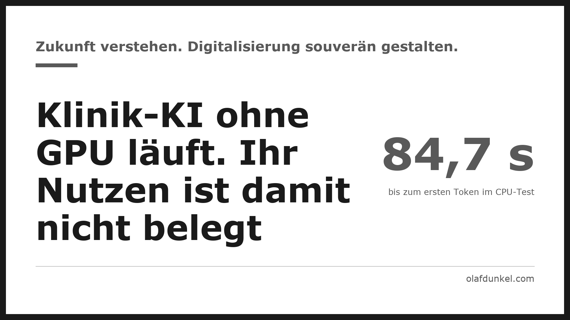 Grafikkarte: Klinik-KI ohne GPU l&auml;uft. Ihr Nutzen ist damit nicht belegt