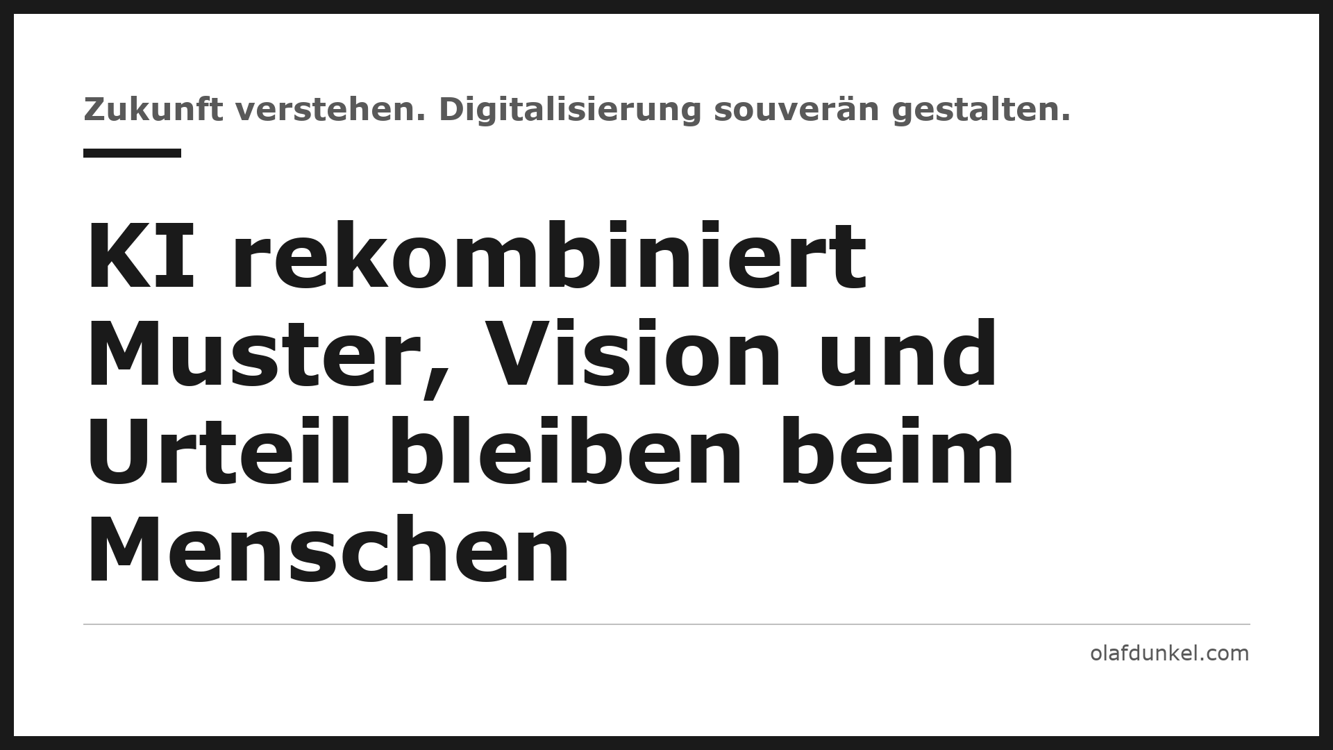 Grafikkarte: KI rekombiniert Muster, Vision und Urteil bleiben beim Menschen