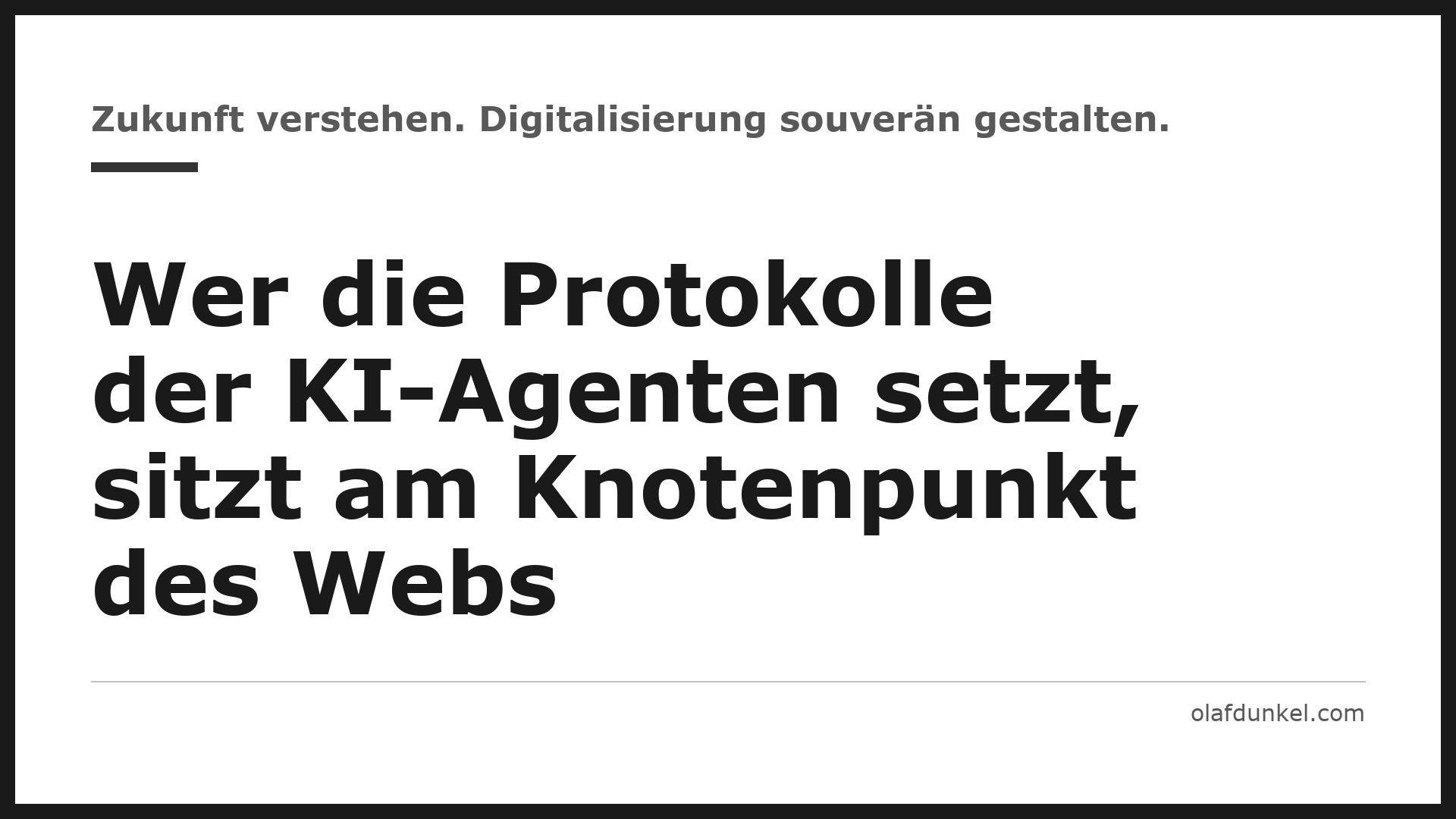 Grafikkarte: Wer die Protokolle der KI-Agenten setzt, sitzt am Knotenpunkt des Webs