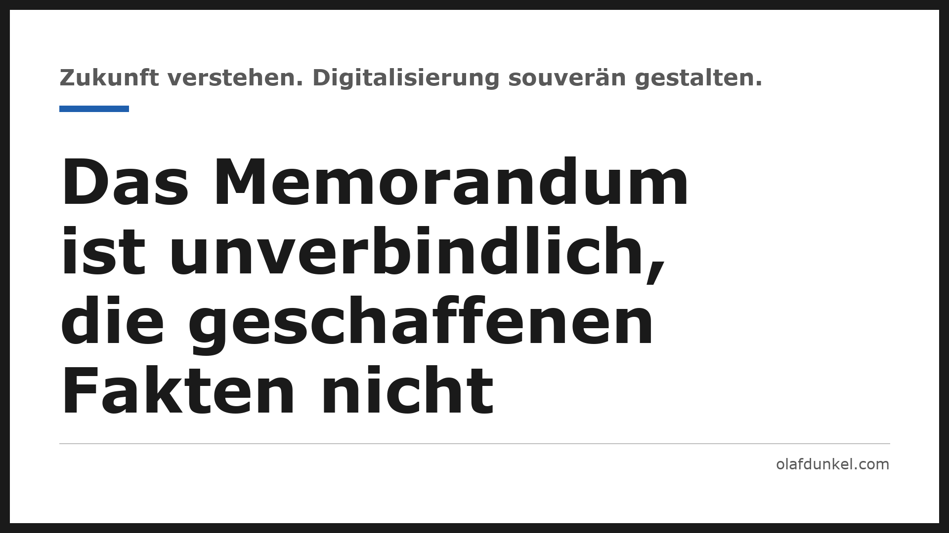 Grafikkarte: Das Memorandum ist unverbindlich, die geschaffenen Fakten nicht